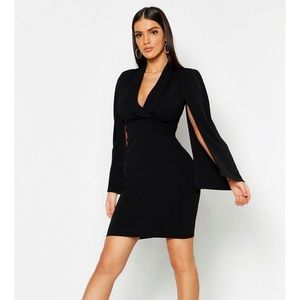 Boohoo Cape  Detail Blazer Dress